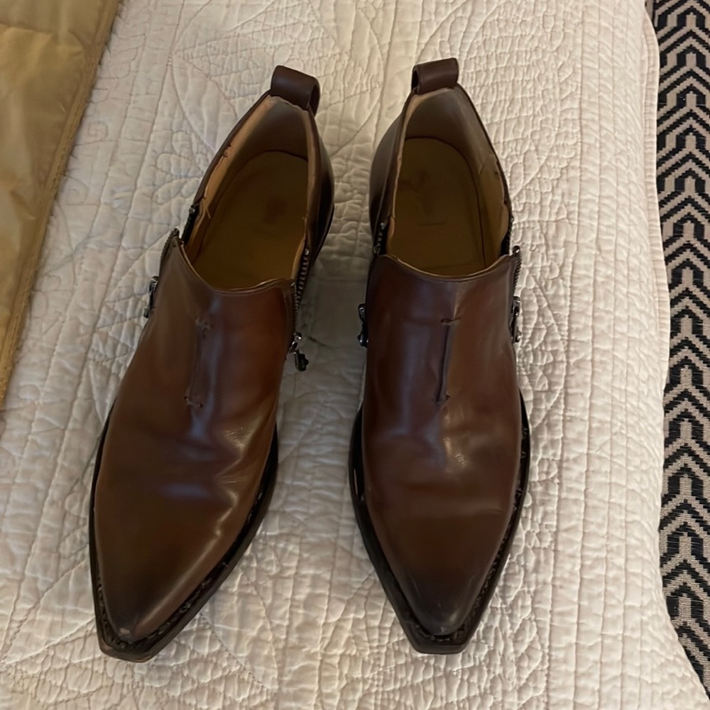 Frye Sacha Moto Shootie Dual Zip Point Toe Ankle Boots 7